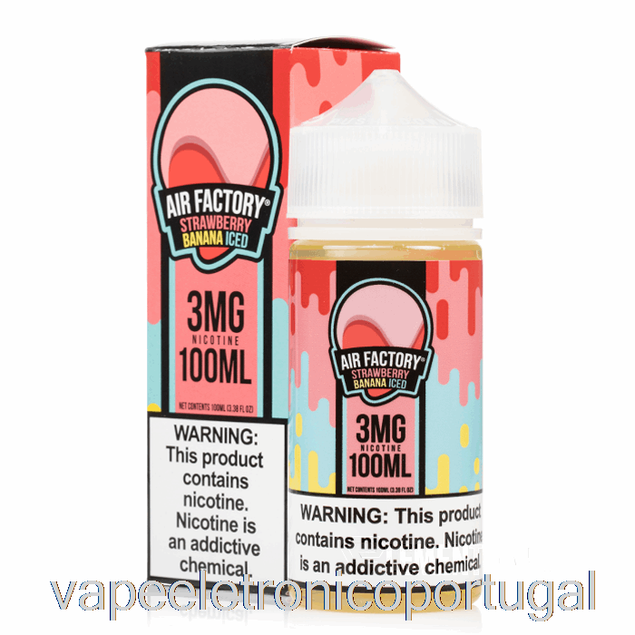 Vape Eletrônico Morango Banana Ice - Air Factory - 100ml 0mg